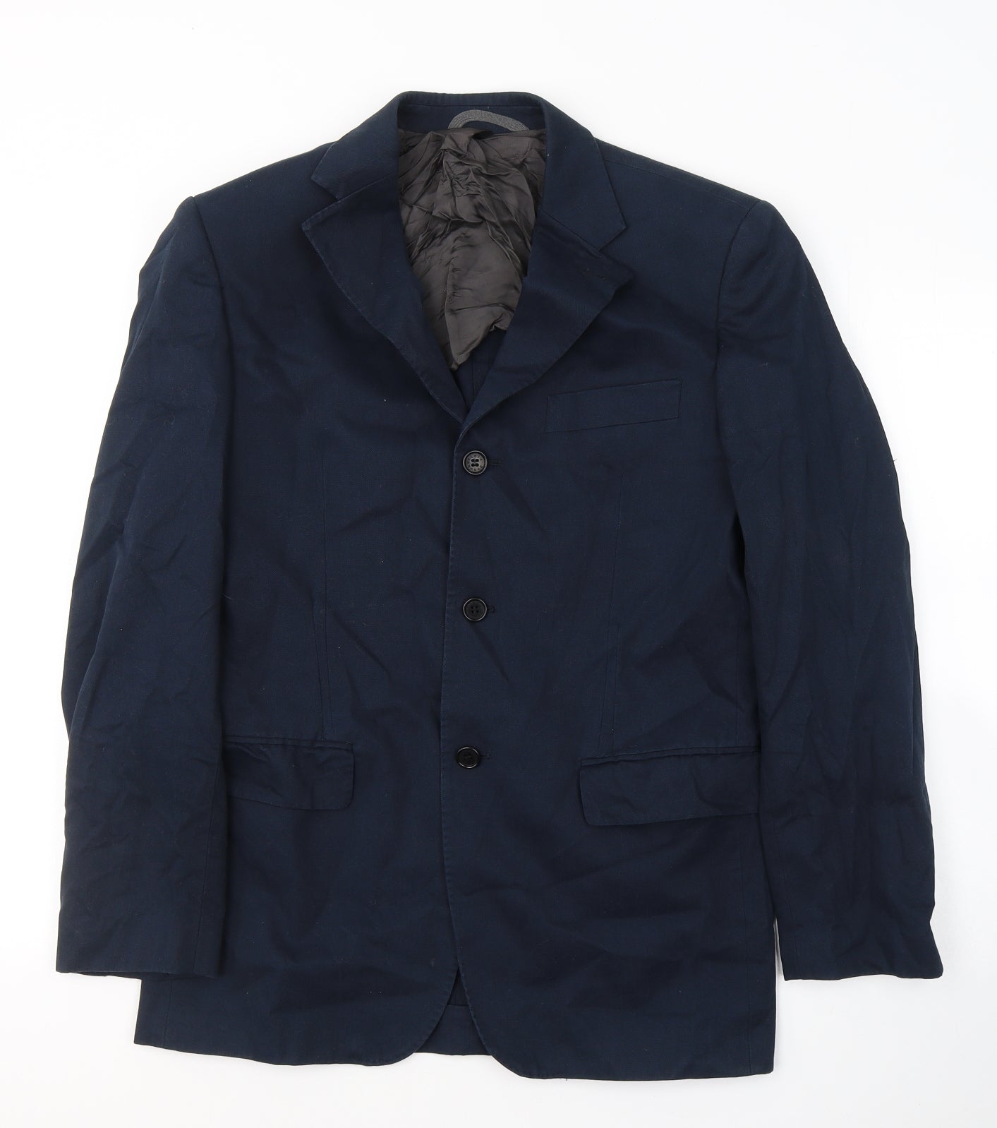 brooksfield Mens Blue  Cotton Jacket Suit Jacket Size M