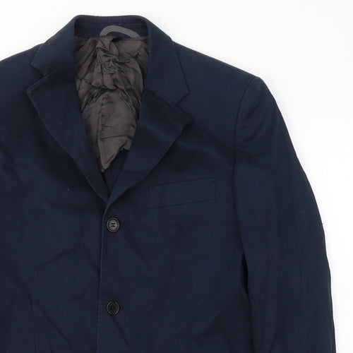 brooksfield Mens Blue  Cotton Jacket Suit Jacket Size M