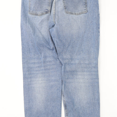 George Womens Blue  Cotton Mom Jeans Size 34 L28 in Regular Button