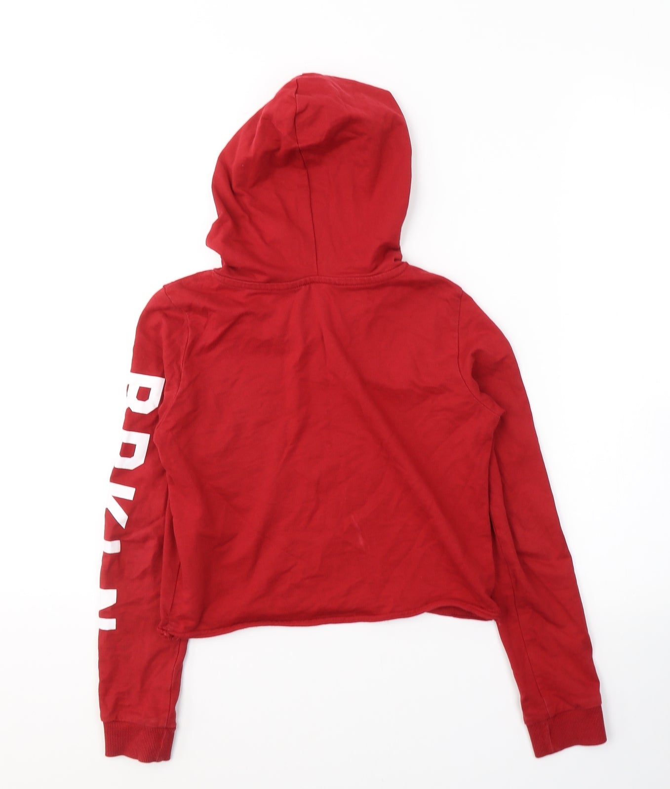 H&M Girls Red  Cotton Pullover Hoodie Size 11-12 Years  Pullover - Weekend