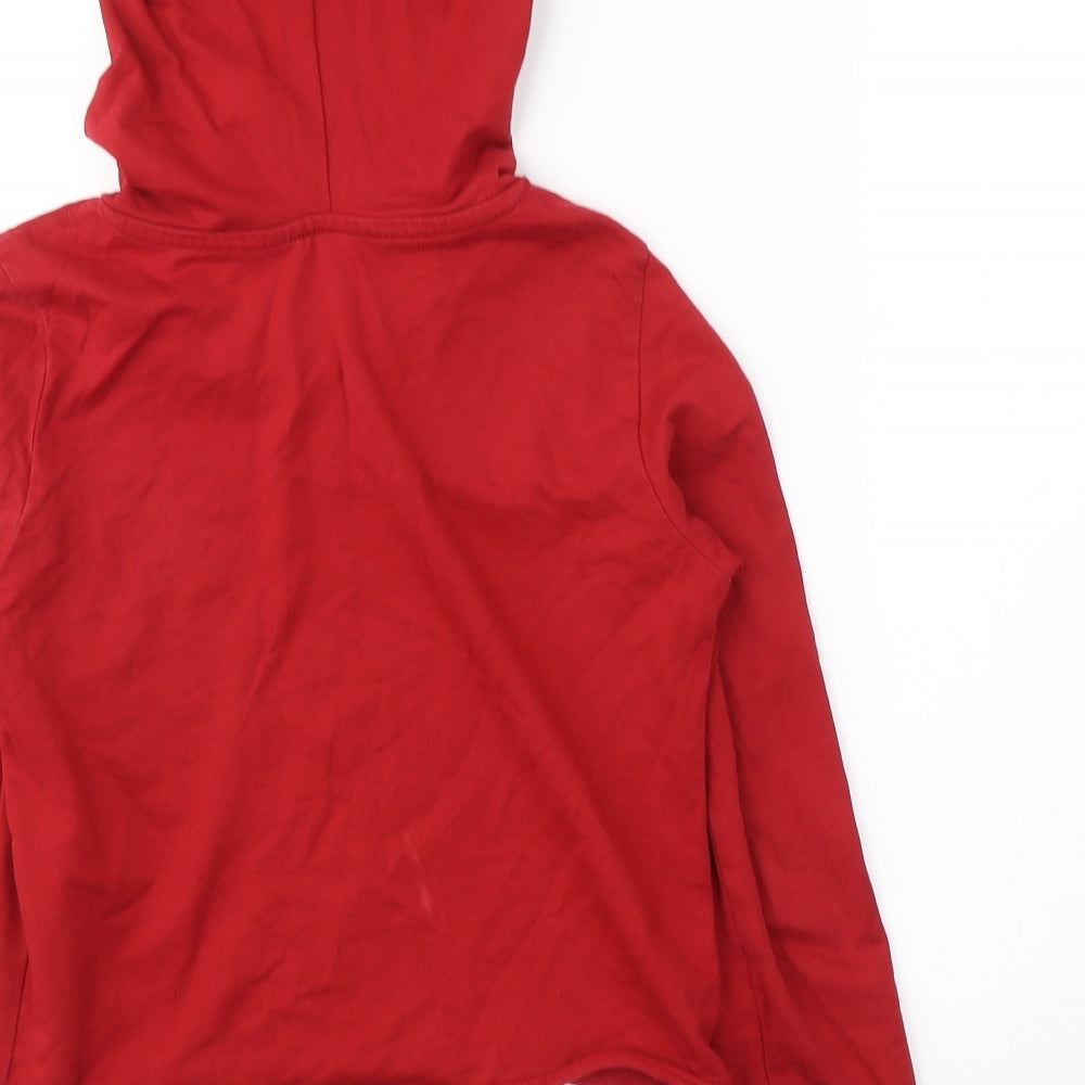 H&M Girls Red  Cotton Pullover Hoodie Size 11-12 Years  Pullover - Weekend