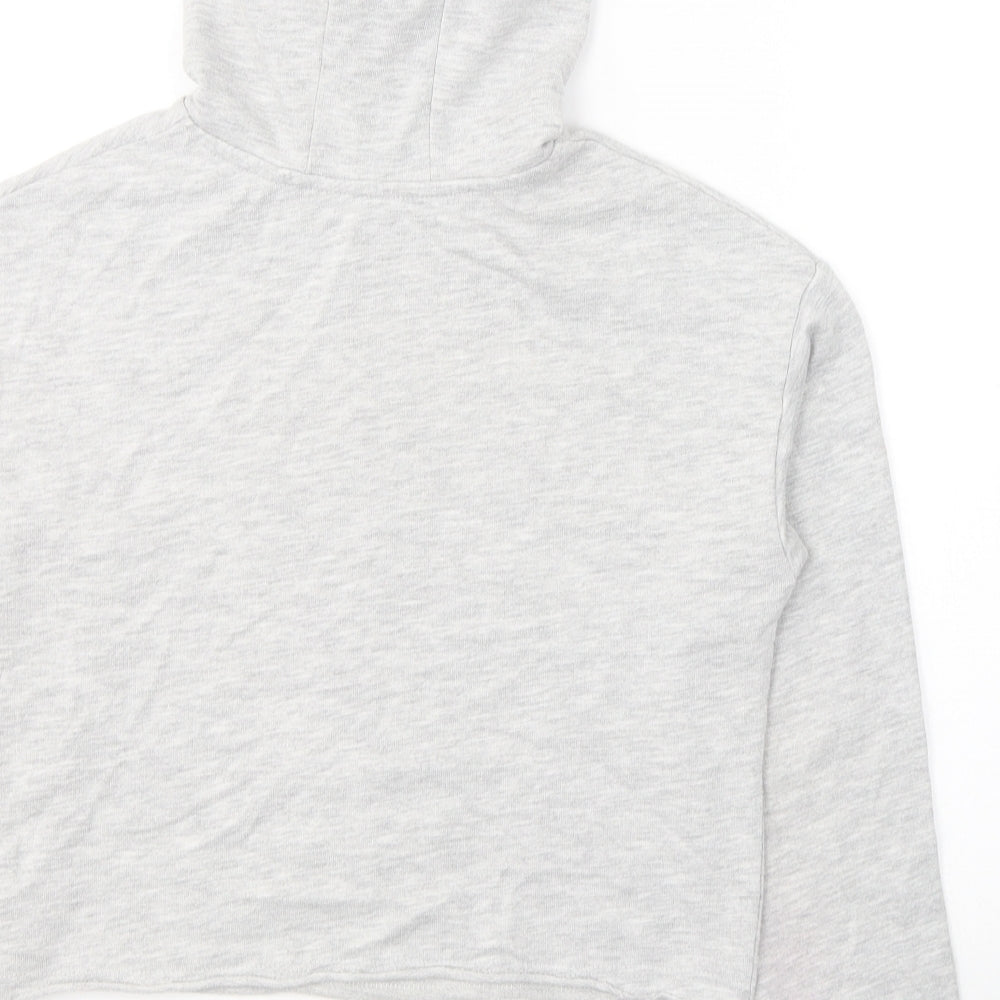 George Girls Grey  Polyester Pullover Hoodie Size 8-9 Years  Pullover - Gamer Vibes