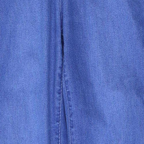 Denim & Co. Womens Blue  Cotton Skinny Jeans Size 12 L26 in Regular Button