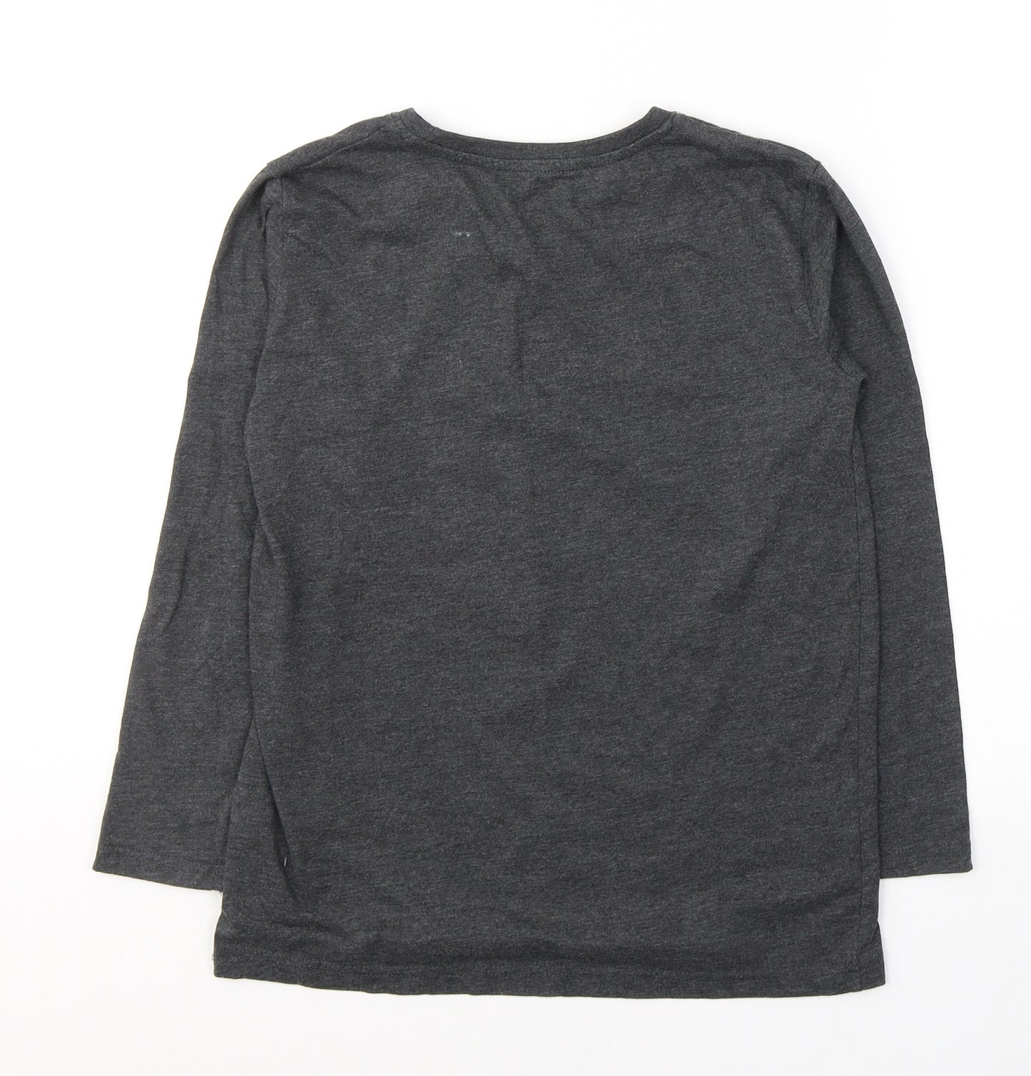 Dunnes Stores Boys Grey  Cotton Pullover Casual Size 10-11 Years Round Neck Pullover - strike a Goal