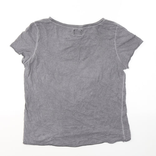 Disney Womens Grey  Cotton Basic T-Shirt Size XS Round Neck - Mickey Mouse
