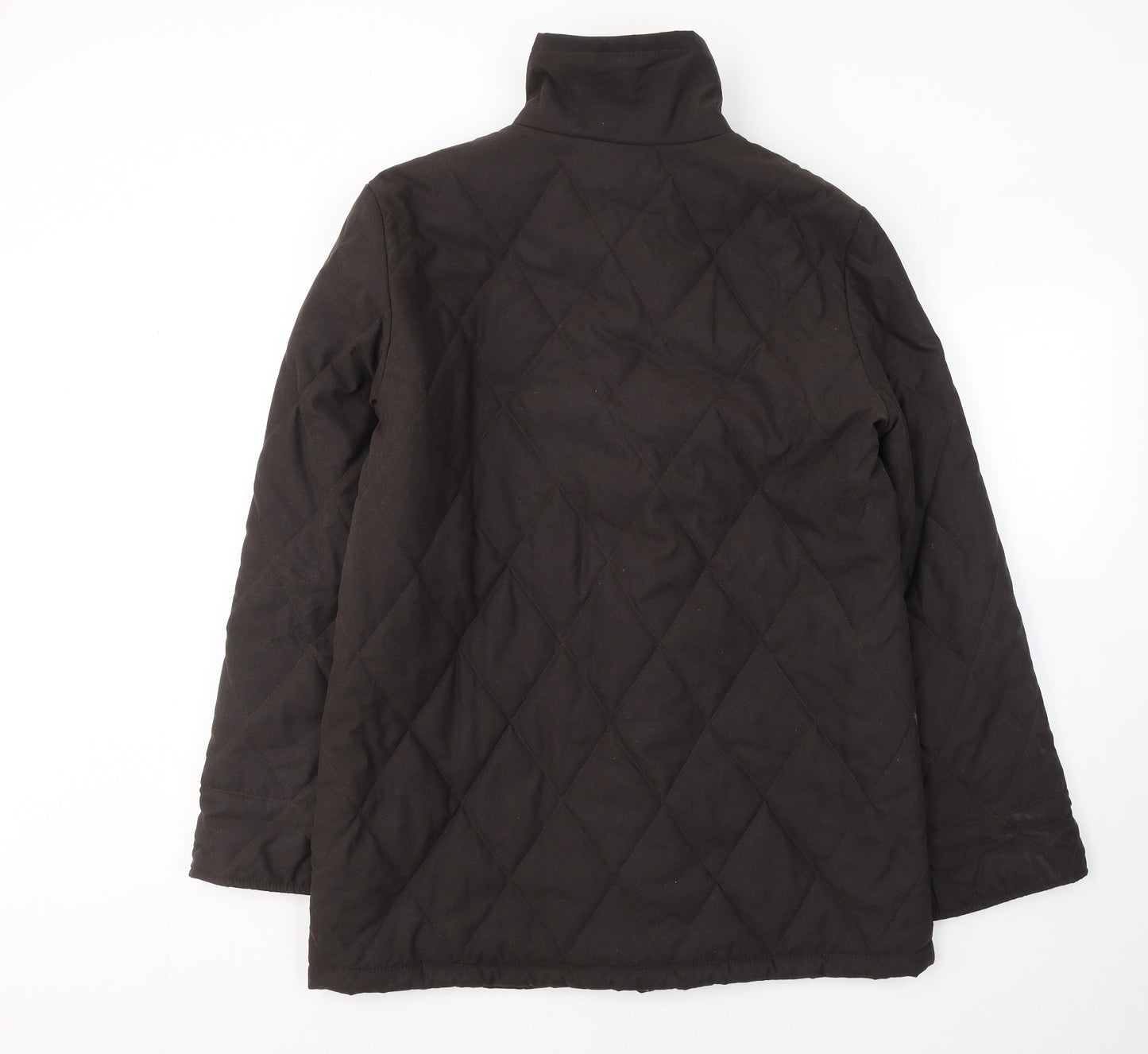 Marks and Spencer Womens Brown   Quilted Coat Size 12  Zip