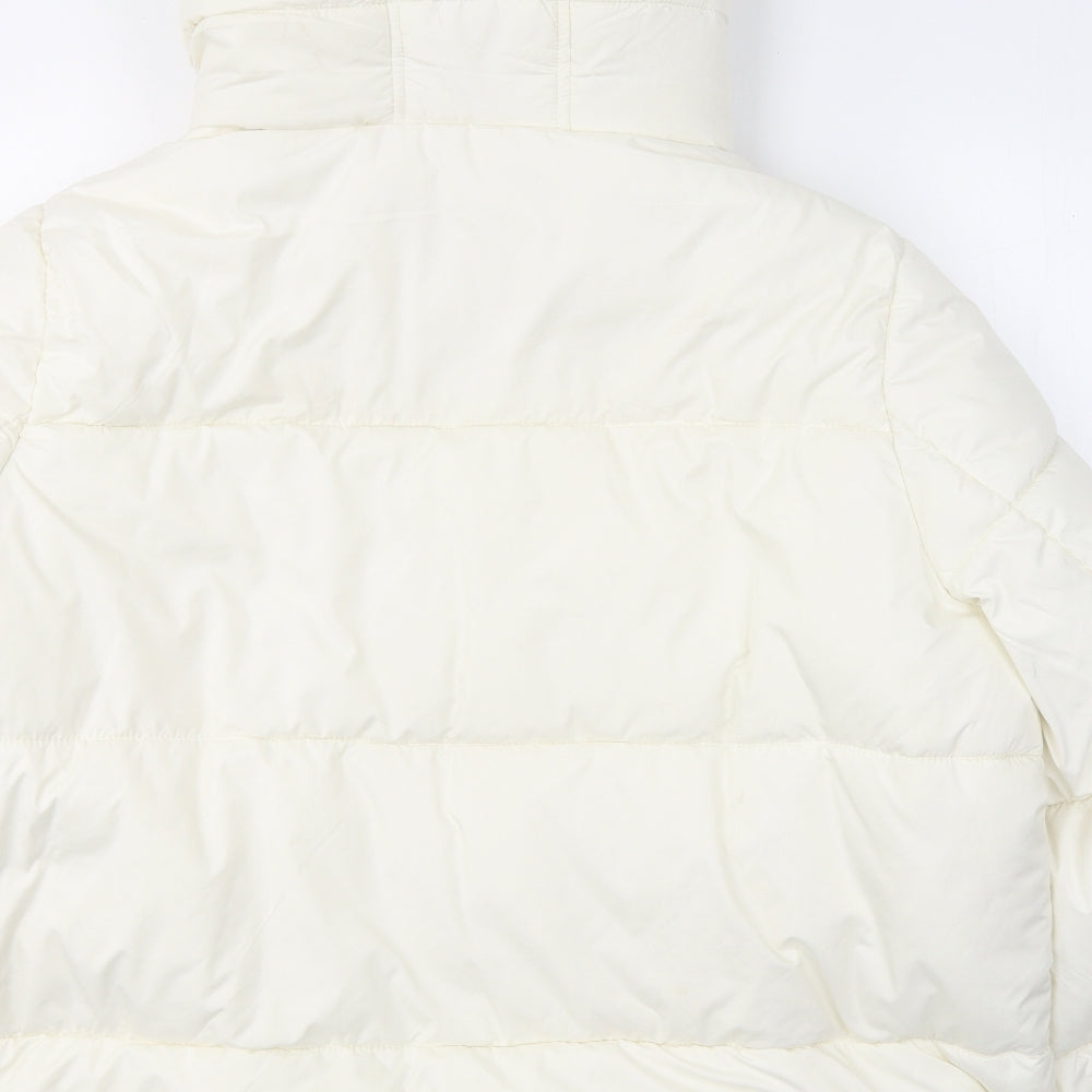 George Womens White   Puffer Jacket Coat Size 24  Zip