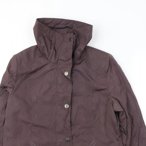 Klass Womens Brown Polka Dot  Jacket Coat Size 12  Zip