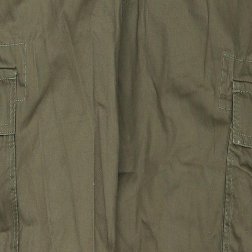 F&F Mens Green  Cotton Cargo Trousers Size 38 L30 in Relaxed Button