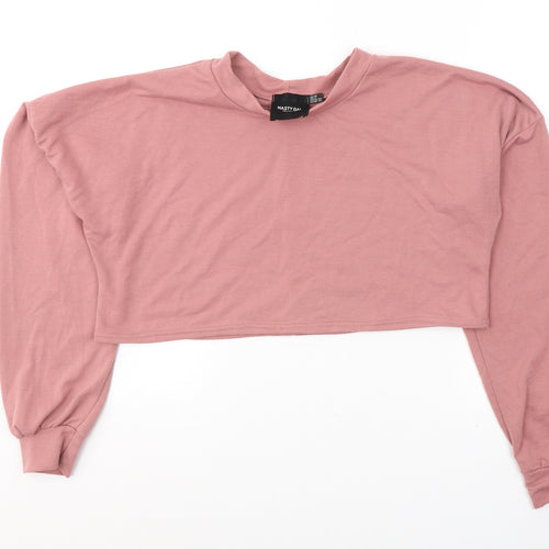Nasty Gal Womens Pink  Cotton Pullover Sweatshirt Size 10  Pullover