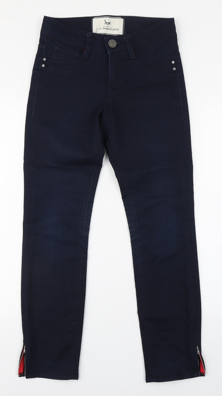 Suzy Radcliffe Womens Blue  Cotton Straight Jeans Size 27 in L28 in Regular Zip