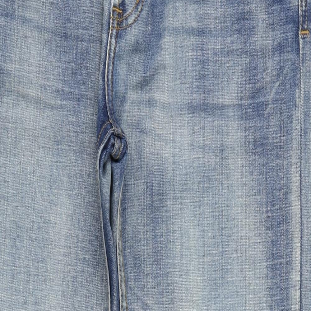 Diesel Mens Blue  Cotton Straight Jeans Size 32 in L29 in Regular Zip