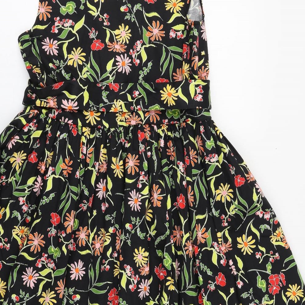 Kate Spade Womens Multicoloured Floral Cotton Fit & Flare  Size S  Collared Button