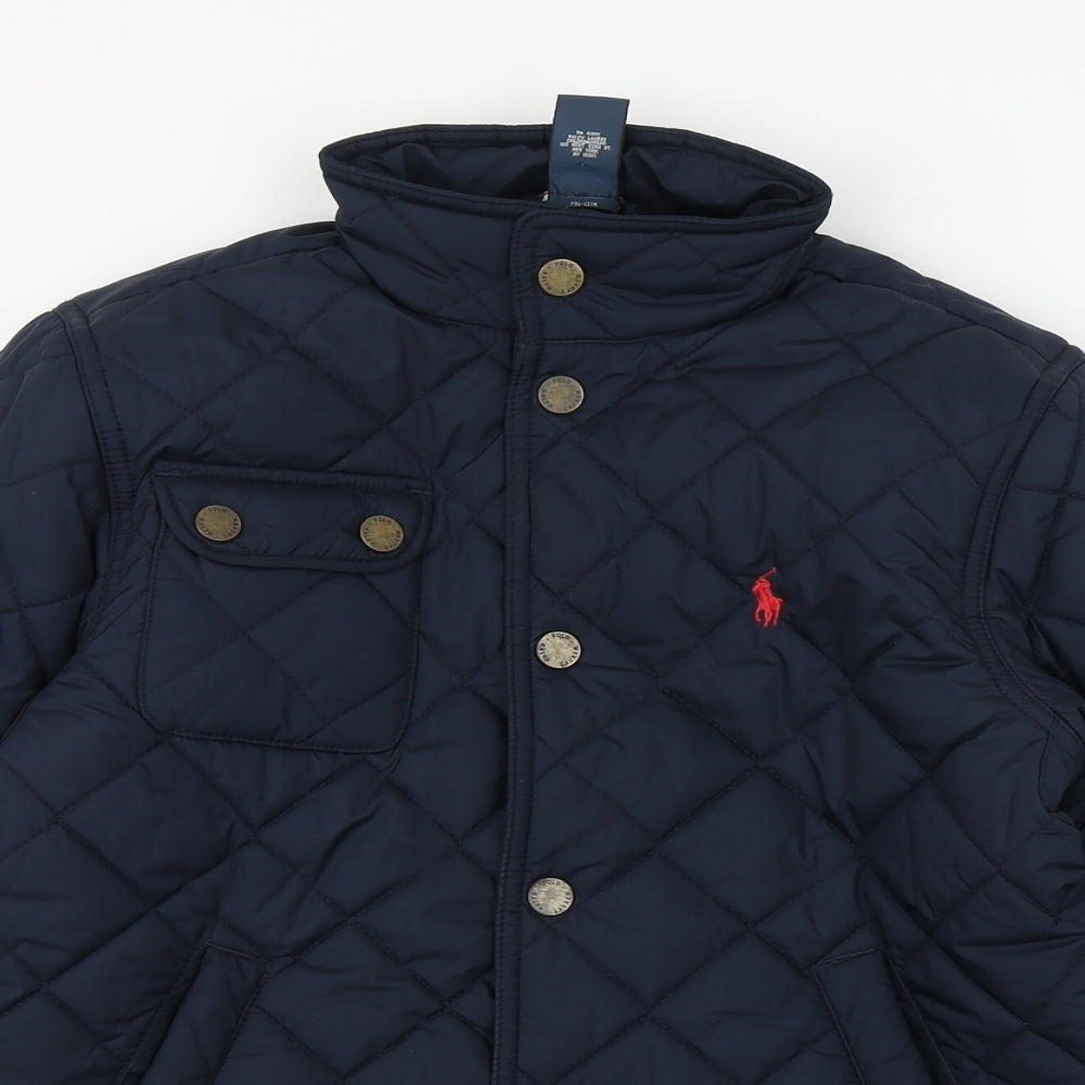 Polo by Ralph Lauren Womens Blue   Quilted Coat Size M  Button
