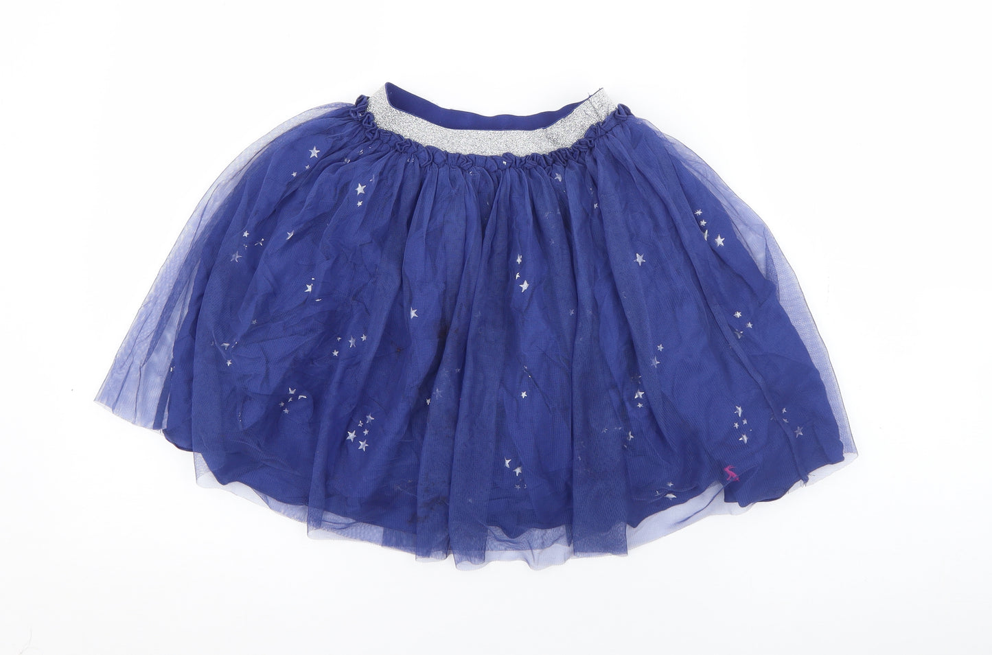 Joules Girls Blue  Viscose Flare Skirt Size 7-8 Years  Regular