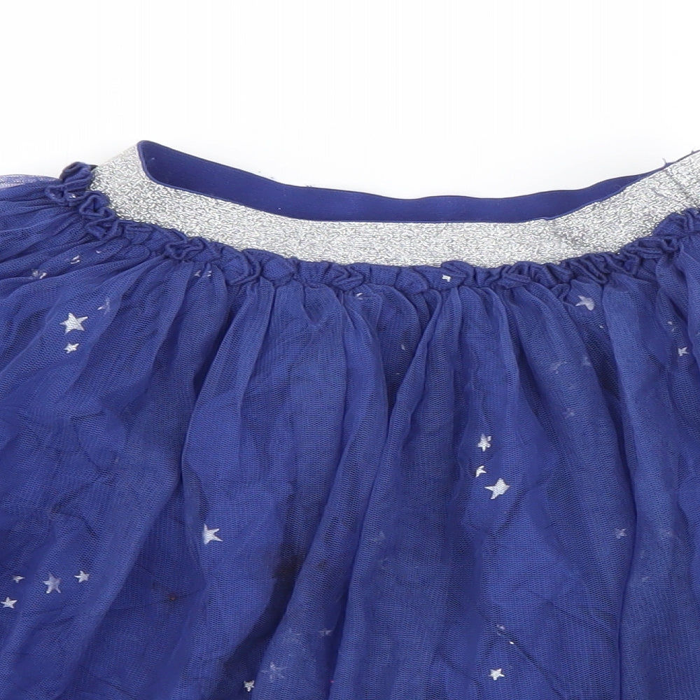 Joules Girls Blue  Viscose Flare Skirt Size 7-8 Years  Regular