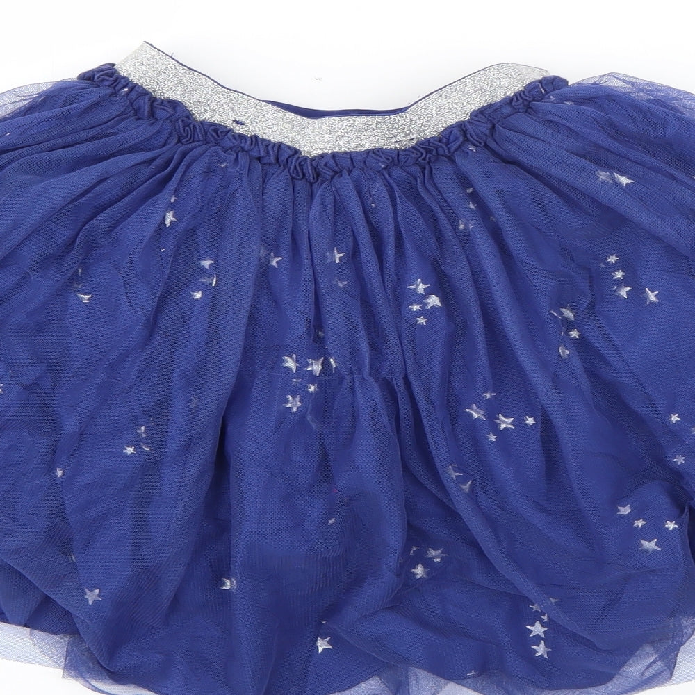 Joules Girls Blue  Viscose Flare Skirt Size 7-8 Years  Regular