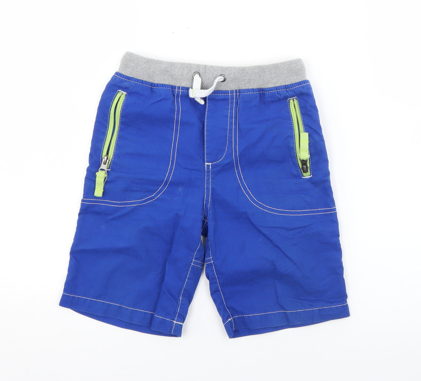 Mini Boden Boys Blue  Cotton Utility Shorts Size 7 Years  Regular