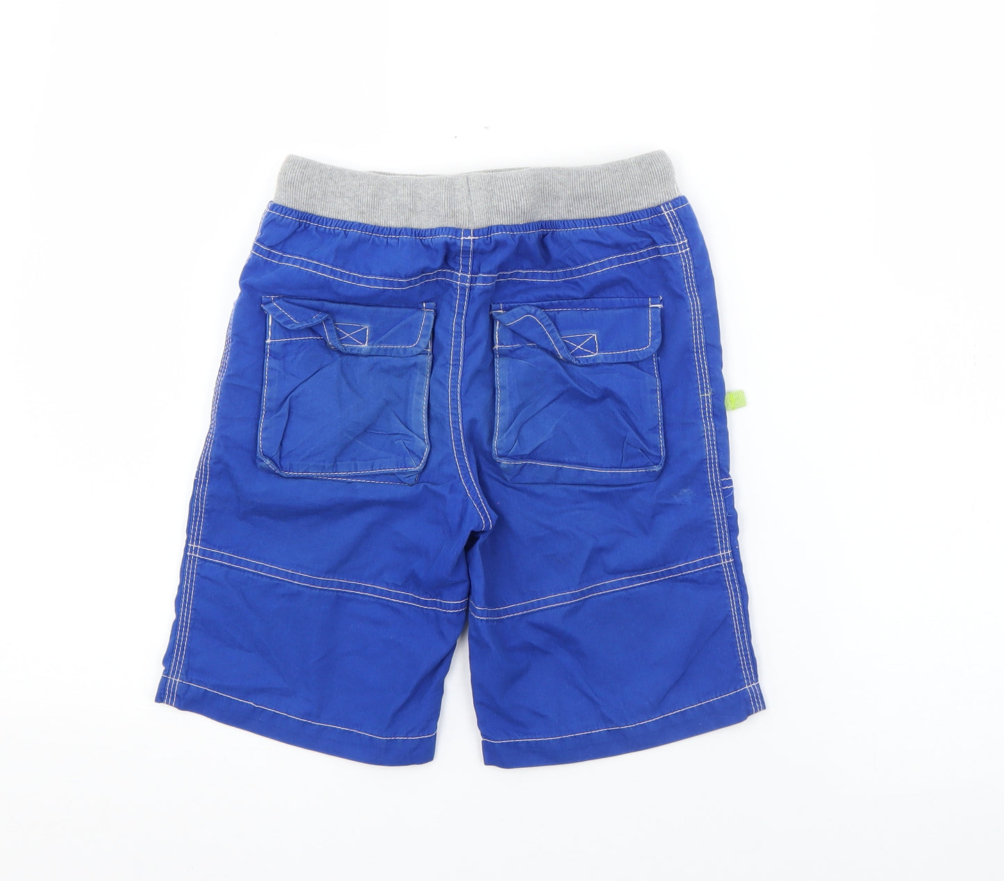 Mini Boden Boys Blue  Cotton Utility Shorts Size 7 Years  Regular