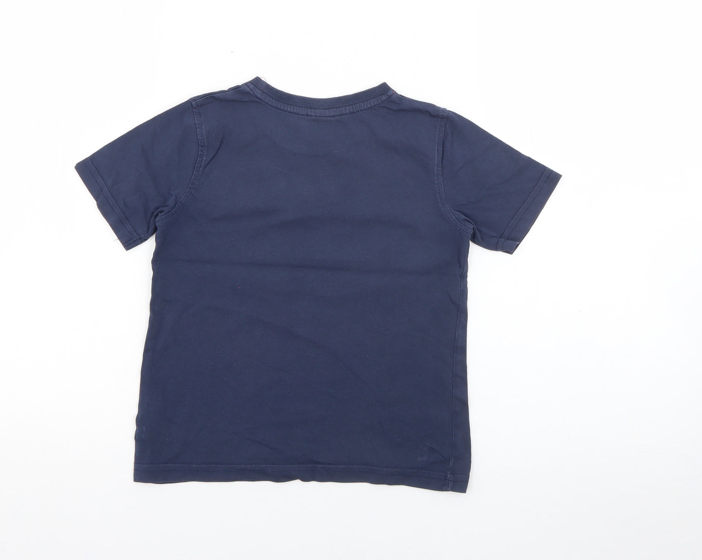 George Boys Blue  Cotton Basic T-Shirt Size 3-4 Years Crew Neck  - Spiderman