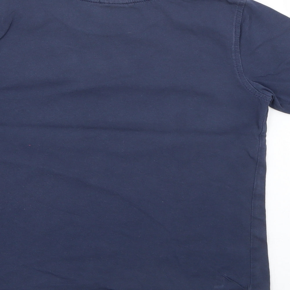 George Boys Blue  Cotton Basic T-Shirt Size 3-4 Years Crew Neck  - Spiderman