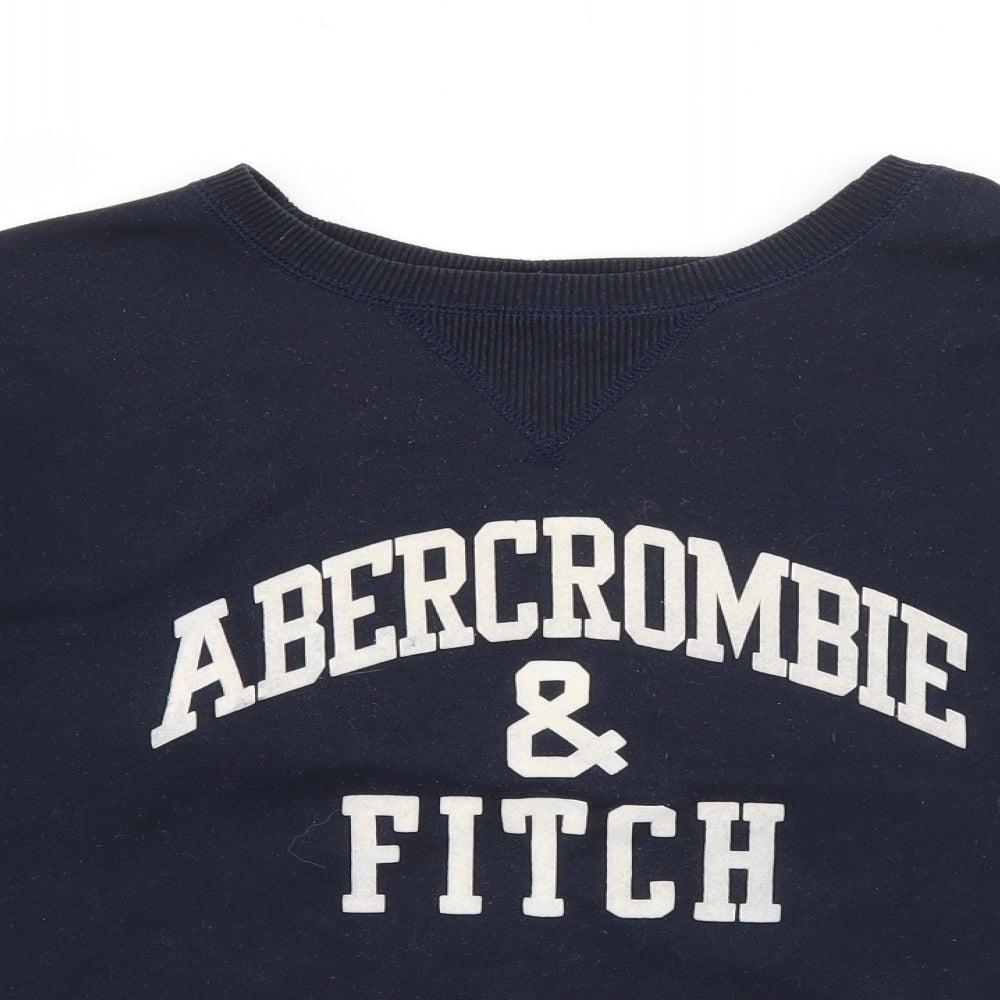Abercrombie & Fitch Womens Blue  Cotton Pullover Sweatshirt Size XS