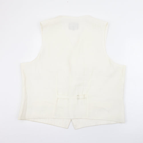 Piscador Mens Ivory  Polyester Jacket Suit Waistcoat Size L