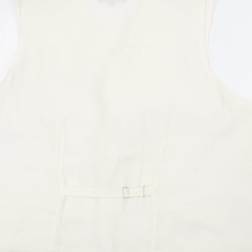 Piscador Mens Ivory  Polyester Jacket Suit Waistcoat Size L