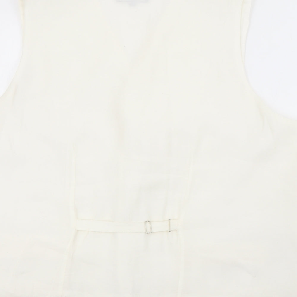 Piscador Mens Ivory  Polyester Jacket Suit Waistcoat Size L