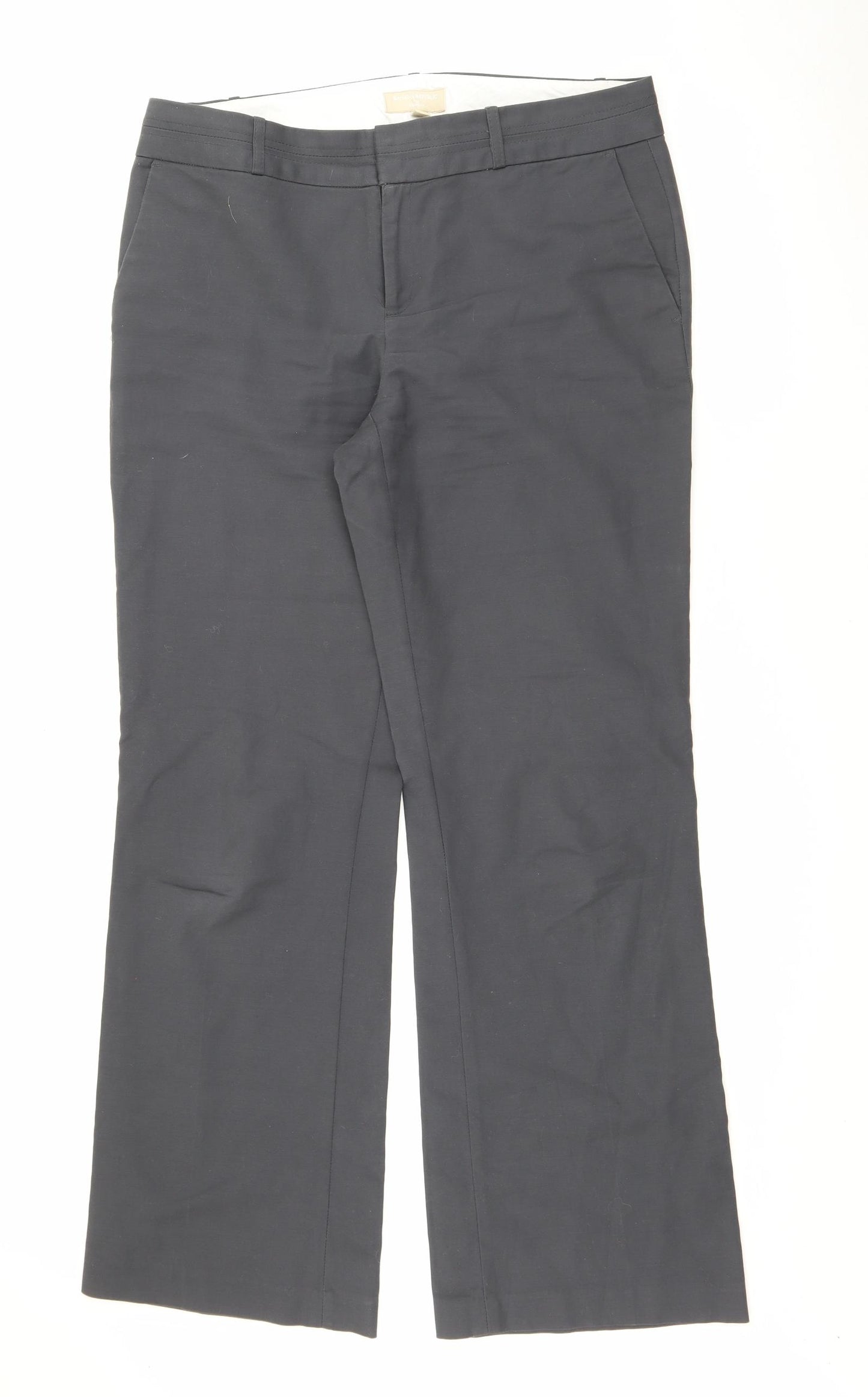 Banana Republic Womens Grey  Cotton Trousers  Size 12 L31 in Regular