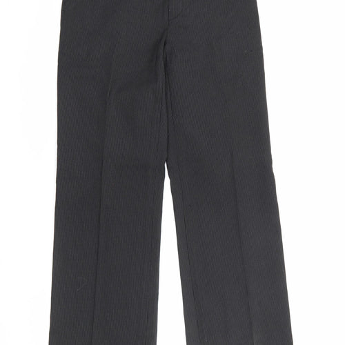 John Tailor Womens Black Striped Polyester Trousers  Size 26 in L29 in Regular