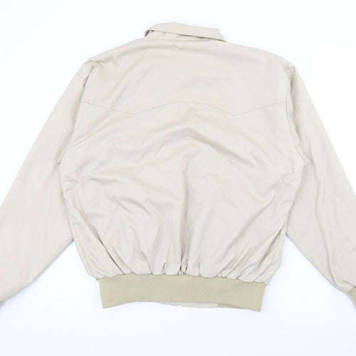 Haja Mens Beige   Bomber Jacket Jacket Size M  Zip