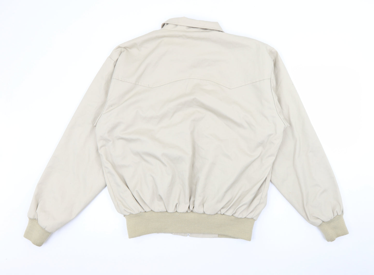 Haja Mens Beige   Bomber Jacket Jacket Size M  Zip