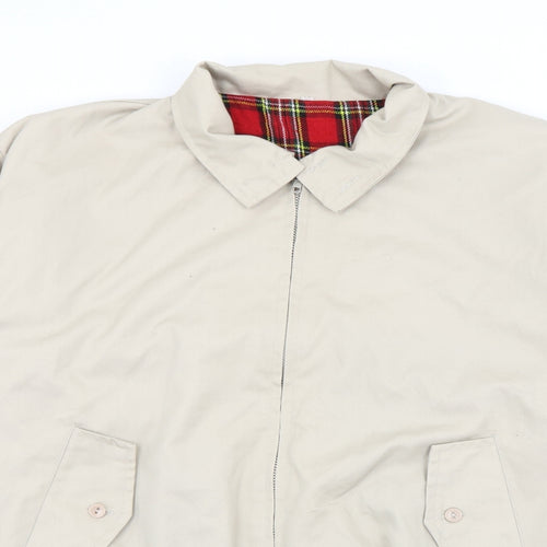 Haja Mens Beige   Bomber Jacket Jacket Size M  Zip