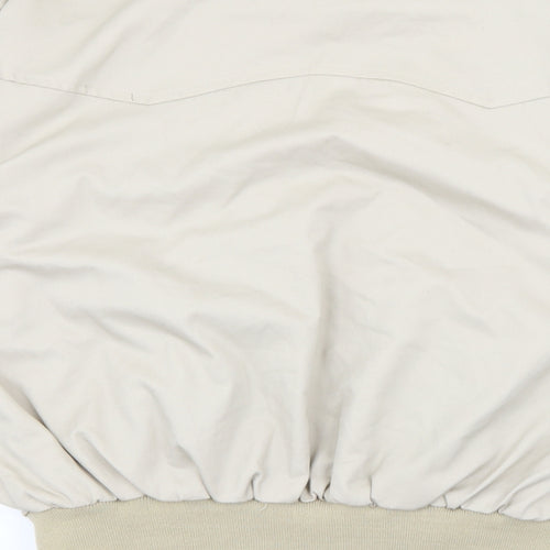 Haja Mens Beige   Bomber Jacket Jacket Size M  Zip