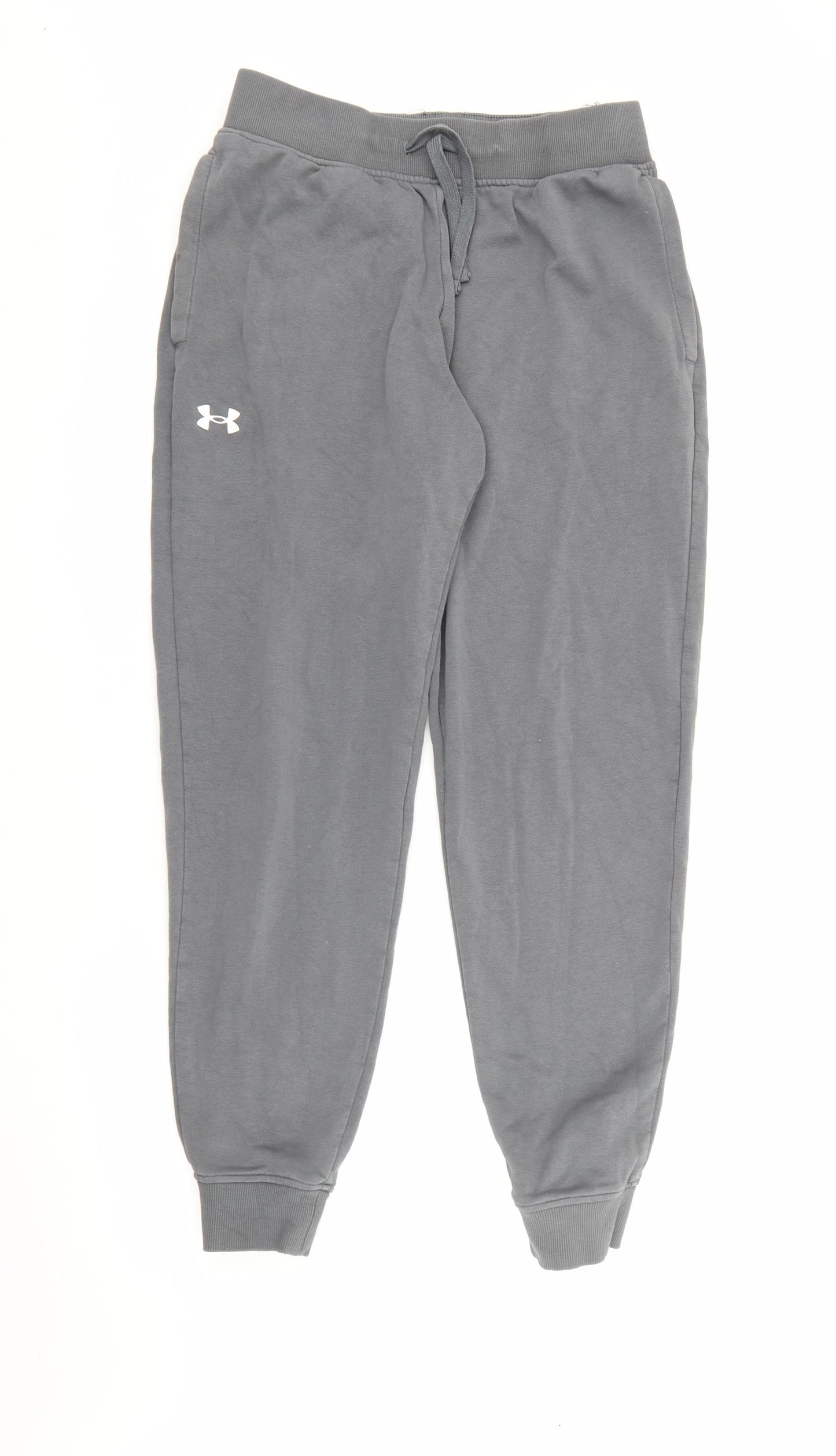 Under armour Mens Grey  Cotton Jogger Trousers Size L L27 in Regular