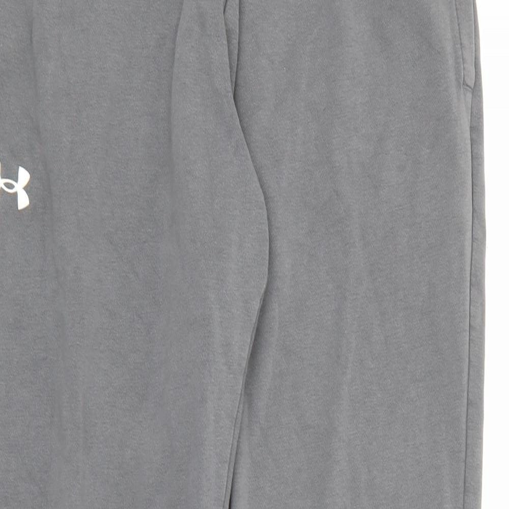 Under armour Mens Grey  Cotton Jogger Trousers Size L L27 in Regular