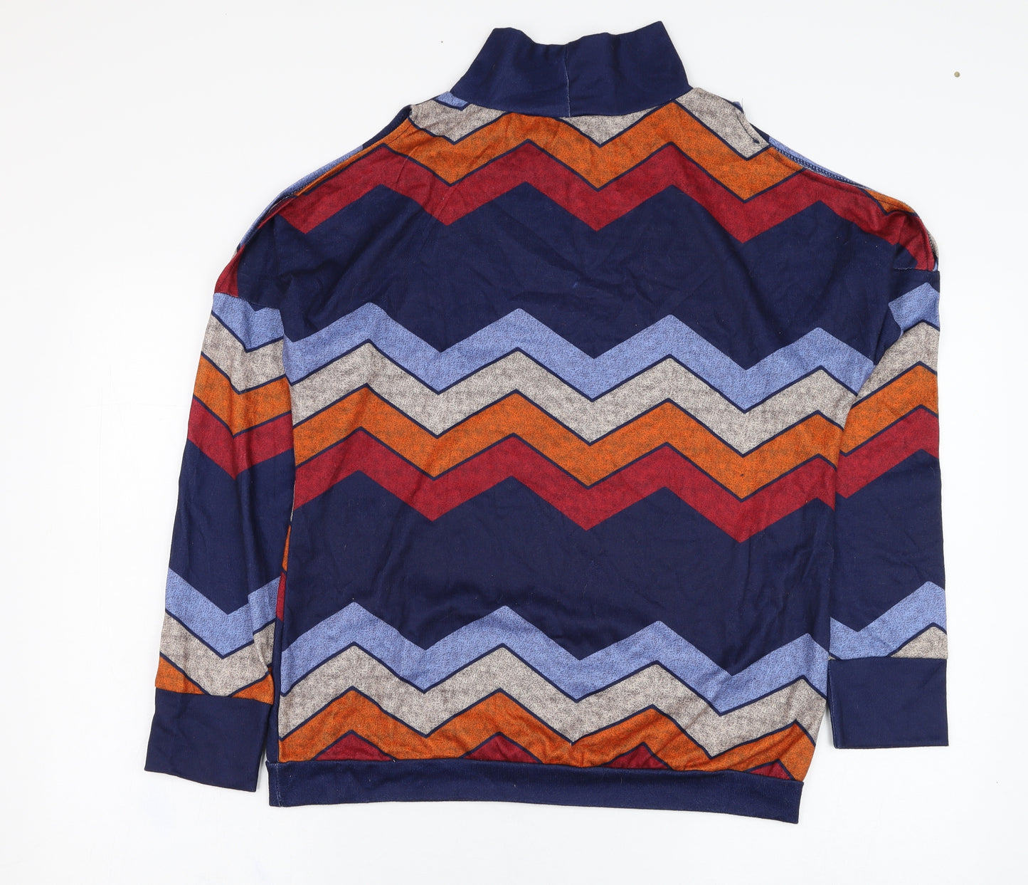 Preworn Womens Blue Striped Cotton Pullover Sweatshirt Size L  Pullover
