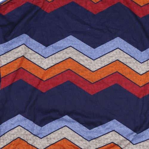 Preworn Womens Blue Striped Cotton Pullover Sweatshirt Size L  Pullover