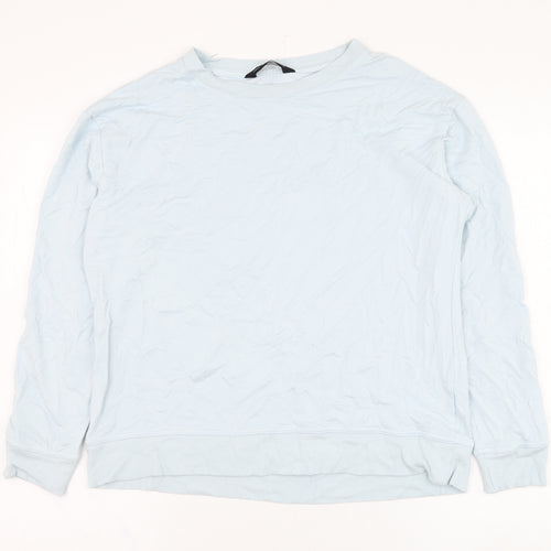 F&F Womens Blue  Viscose Pullover Sweatshirt Size 10  Pullover