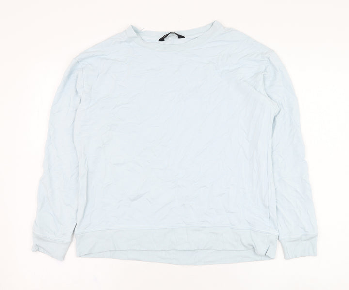 F&F Womens Blue  Viscose Pullover Sweatshirt Size 10  Pullover