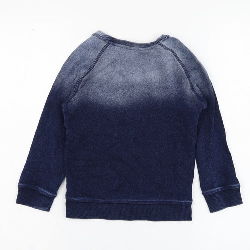 George Boys Blue  Cotton Pullover Sweatshirt Size 4-5 Years  Pullover - Sail Boat