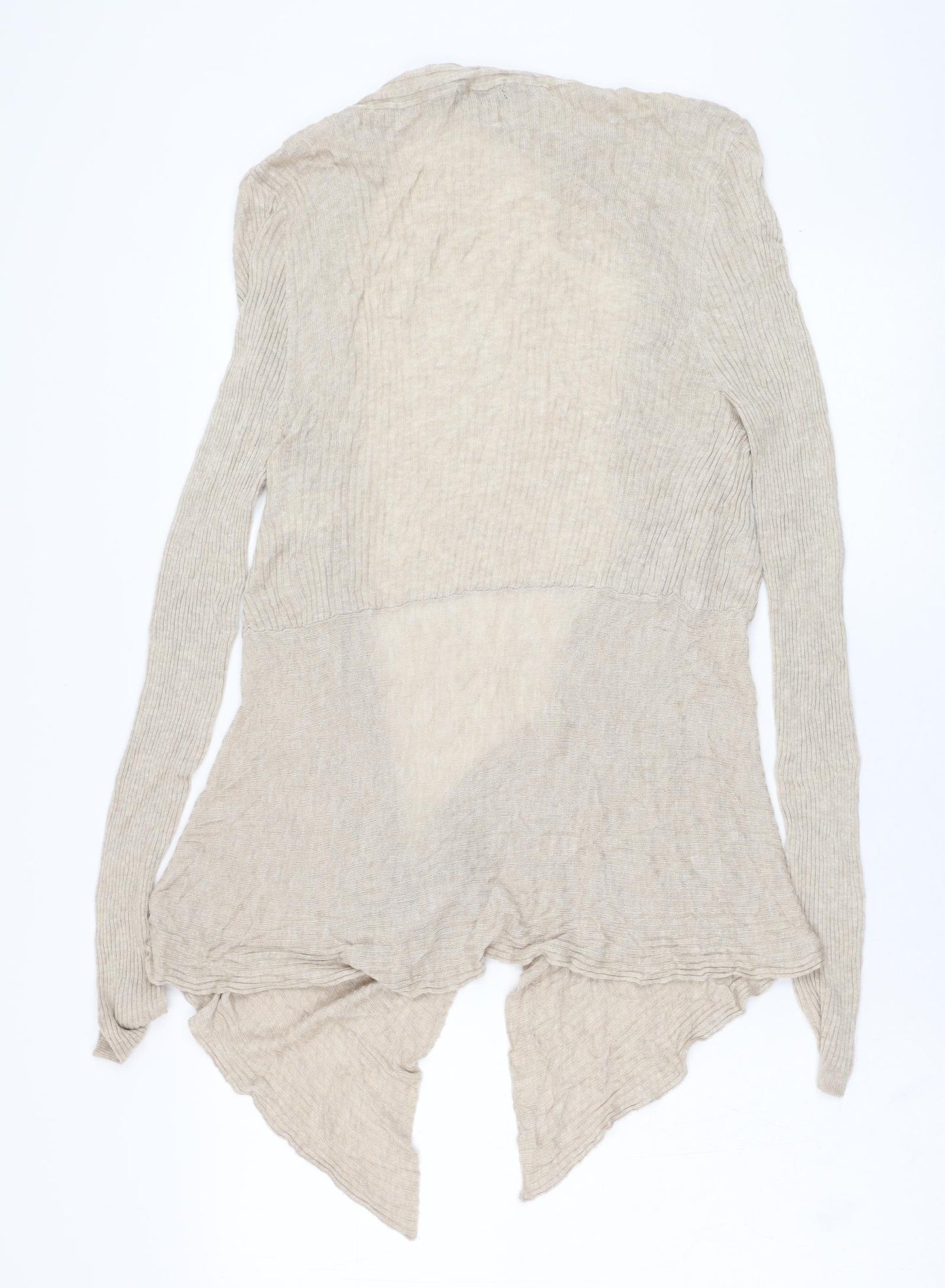 F&F Womens Brown Round Neck  Viscose Cardigan Jumper Size 14