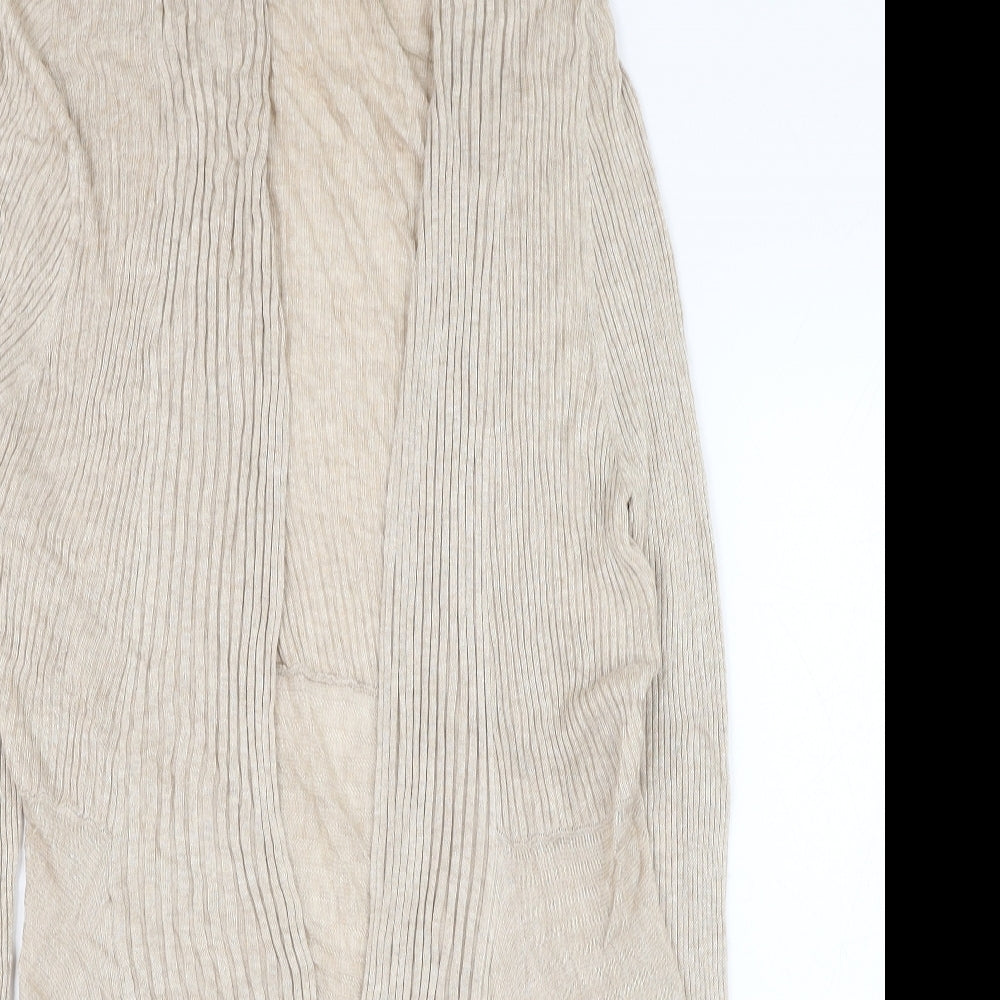 F&F Womens Brown Round Neck  Viscose Cardigan Jumper Size 14
