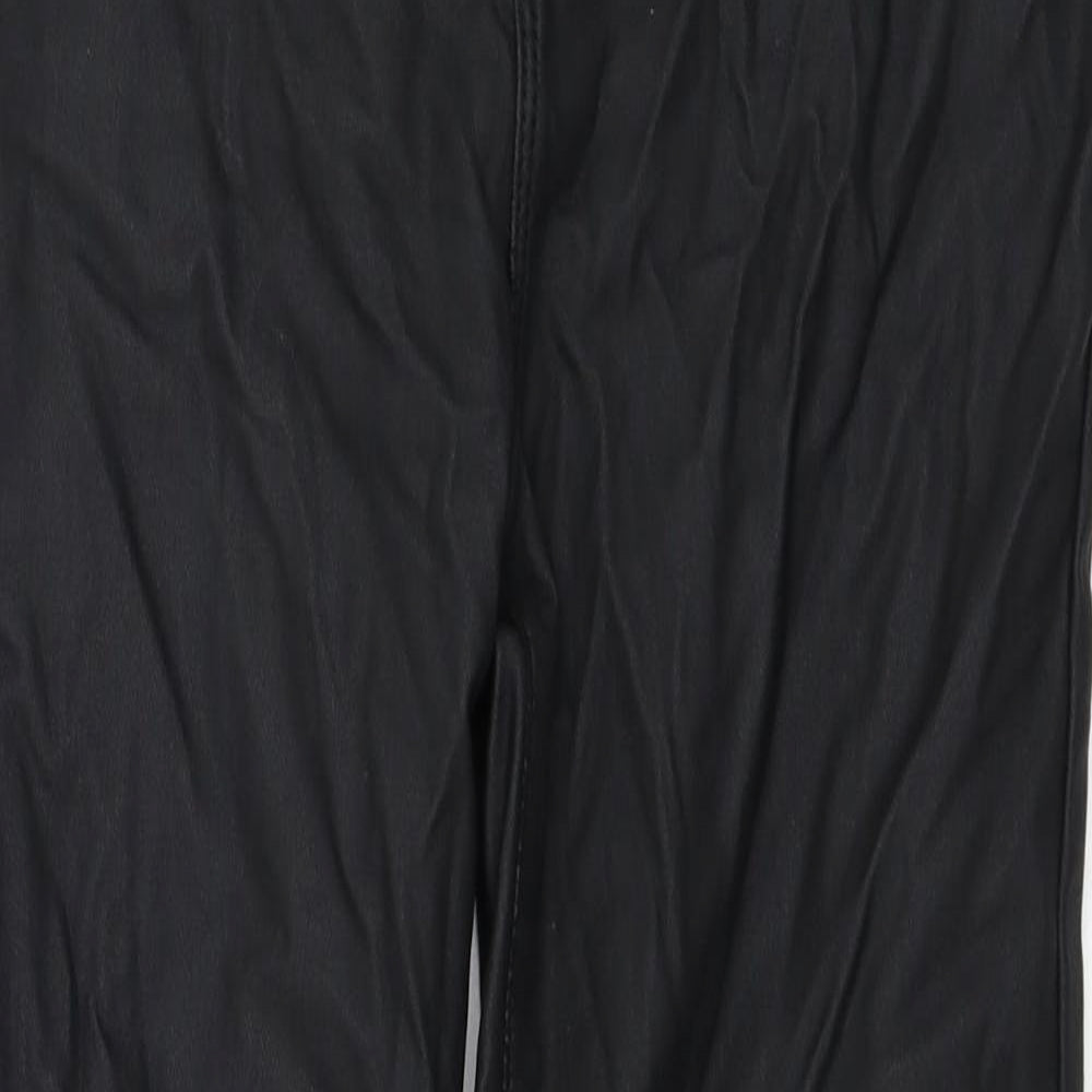 River Island Girls Black  Viscose Capri Trousers Size 10 Years  Regular Zip