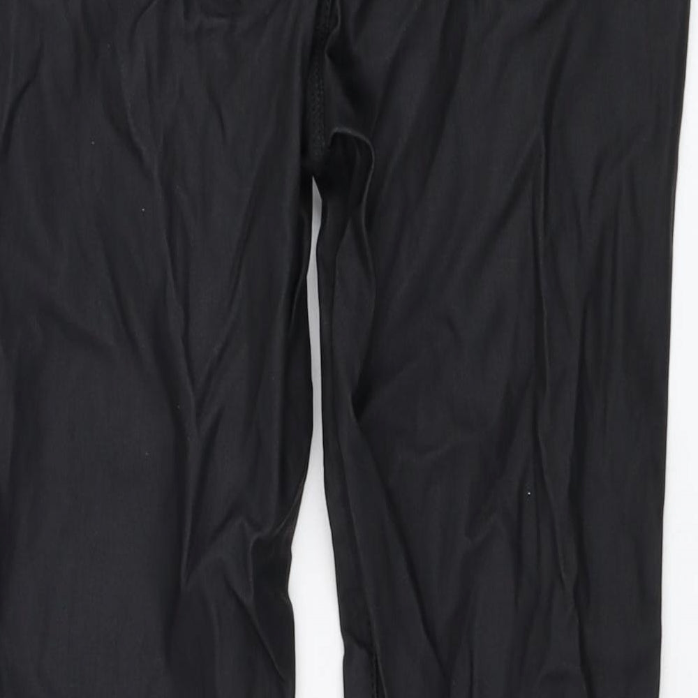 River Island Girls Black  Viscose Capri Trousers Size 10 Years  Regular Zip