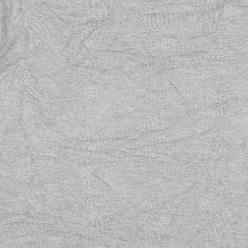 Alex & Co Womens Grey Round Neck  Cotton Pullover Jumper Size 14