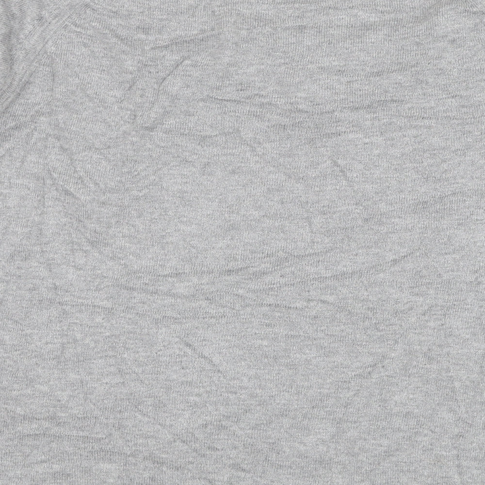 Alex & Co Womens Grey Round Neck  Cotton Pullover Jumper Size 14