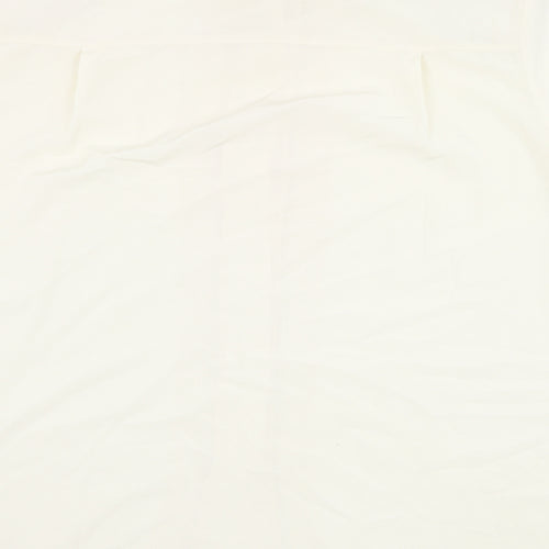 Leisure Time Womens Beige  Polyester Basic Blouse Size 18 Collared