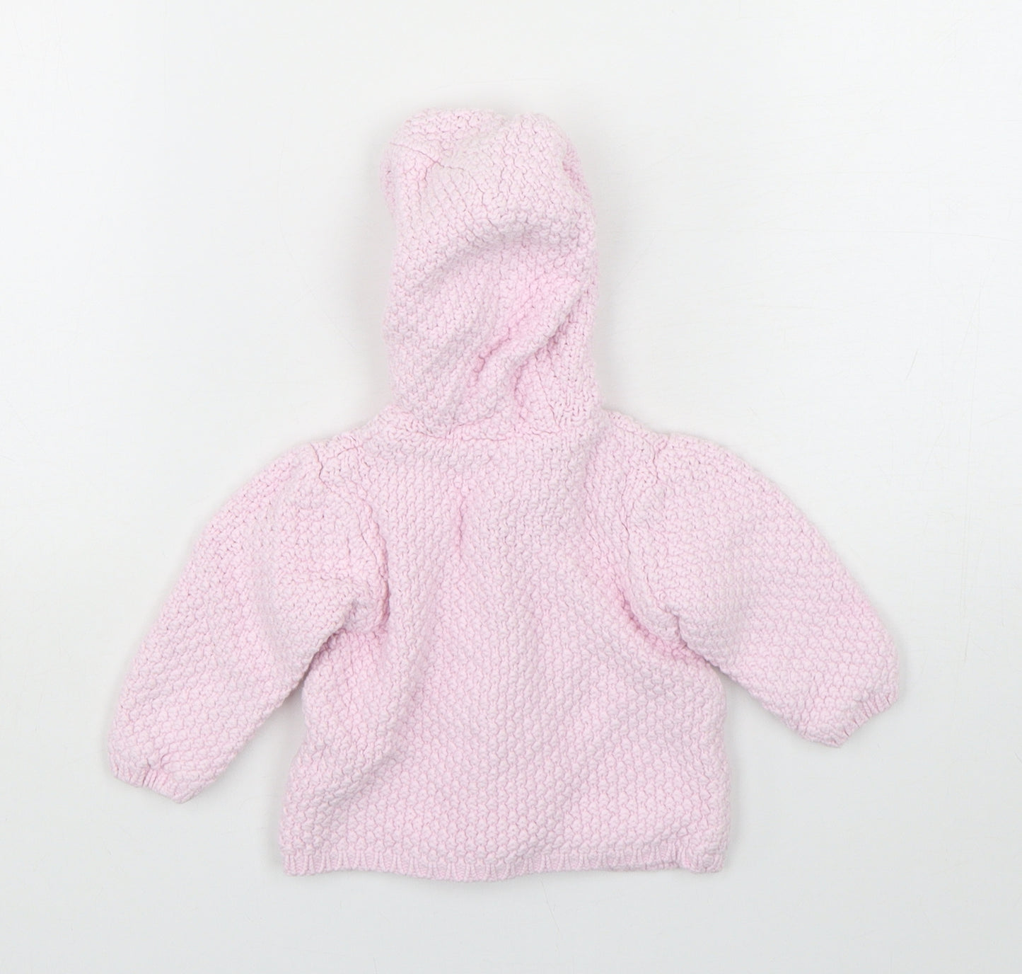 Mini Club Girls Pink  Cotton Cardigan Jumper Size 3-6 Months  Button